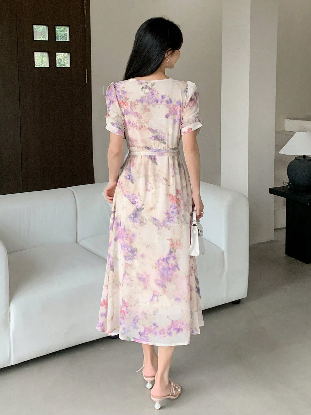 Rochie midi SHEIN, mix culori