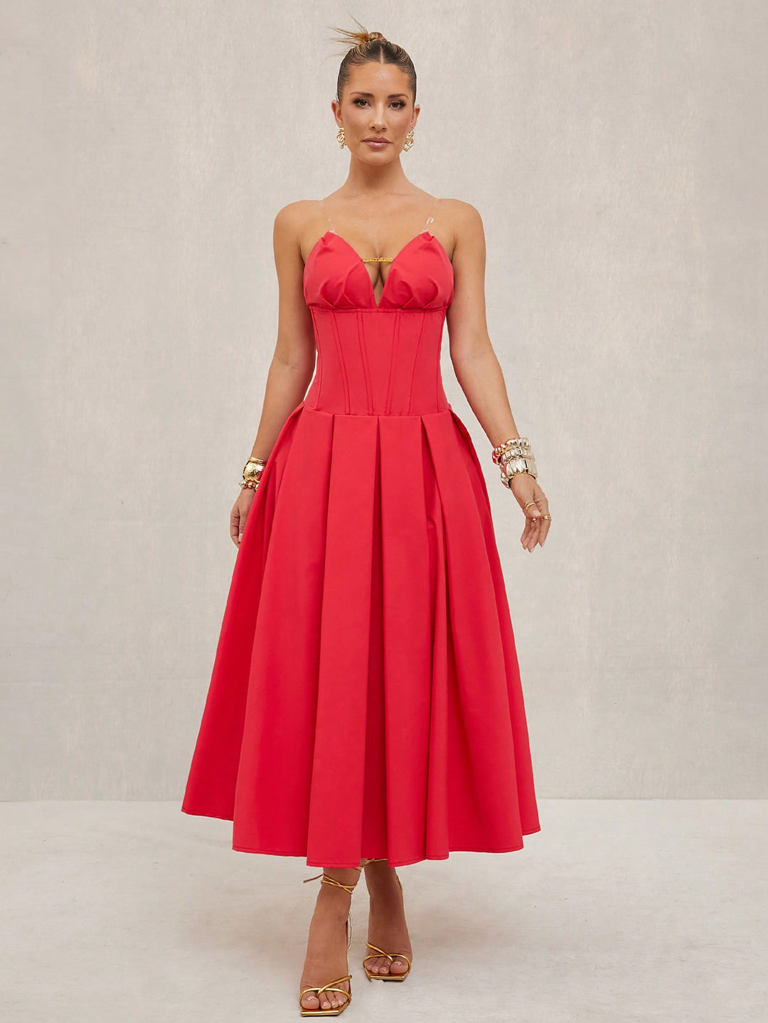 Rochie maxi SHEIN, roșu
