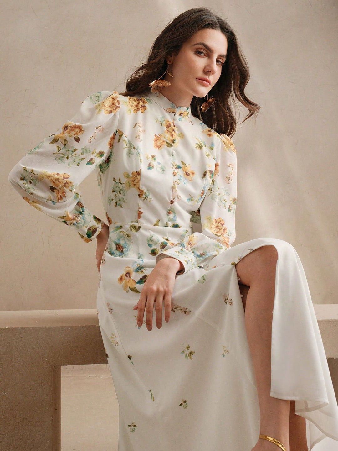 Rochie maxi SHEIN, alb
