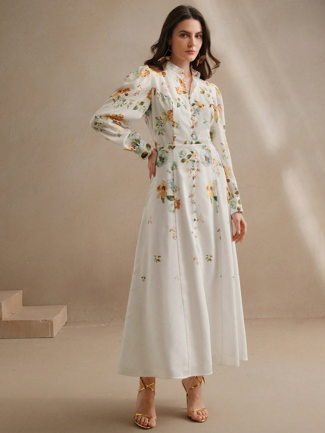 Rochie maxi SHEIN, alb