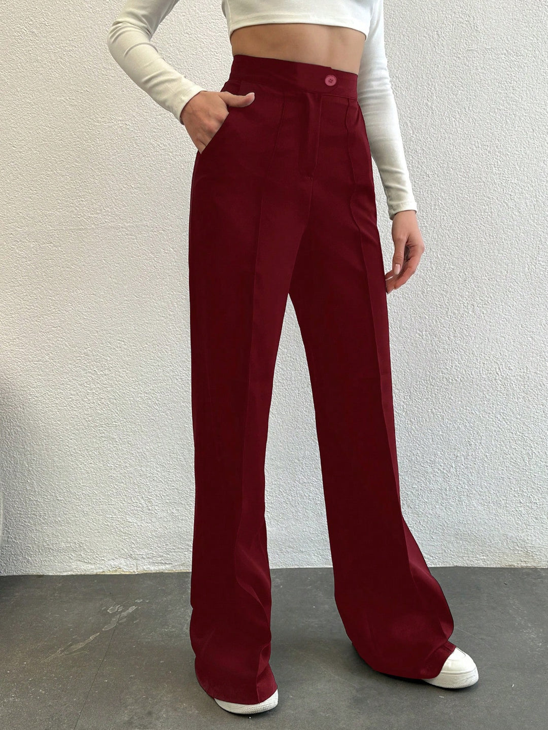 Pantaloni SHEIN, vișiniu