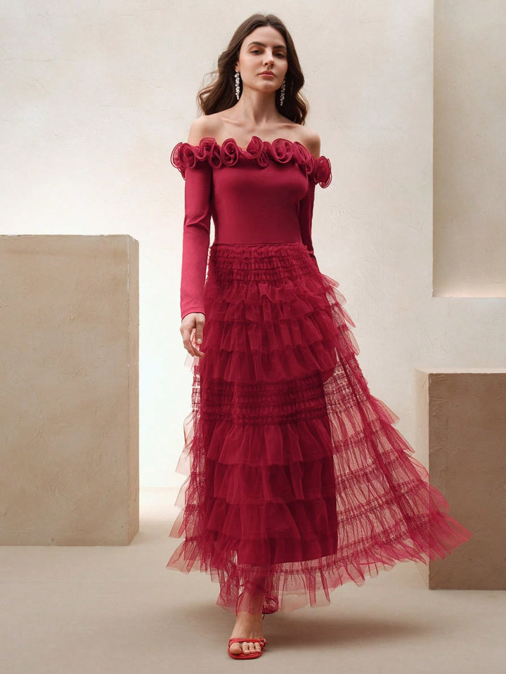 Rochie maxi SHEIN, roșu