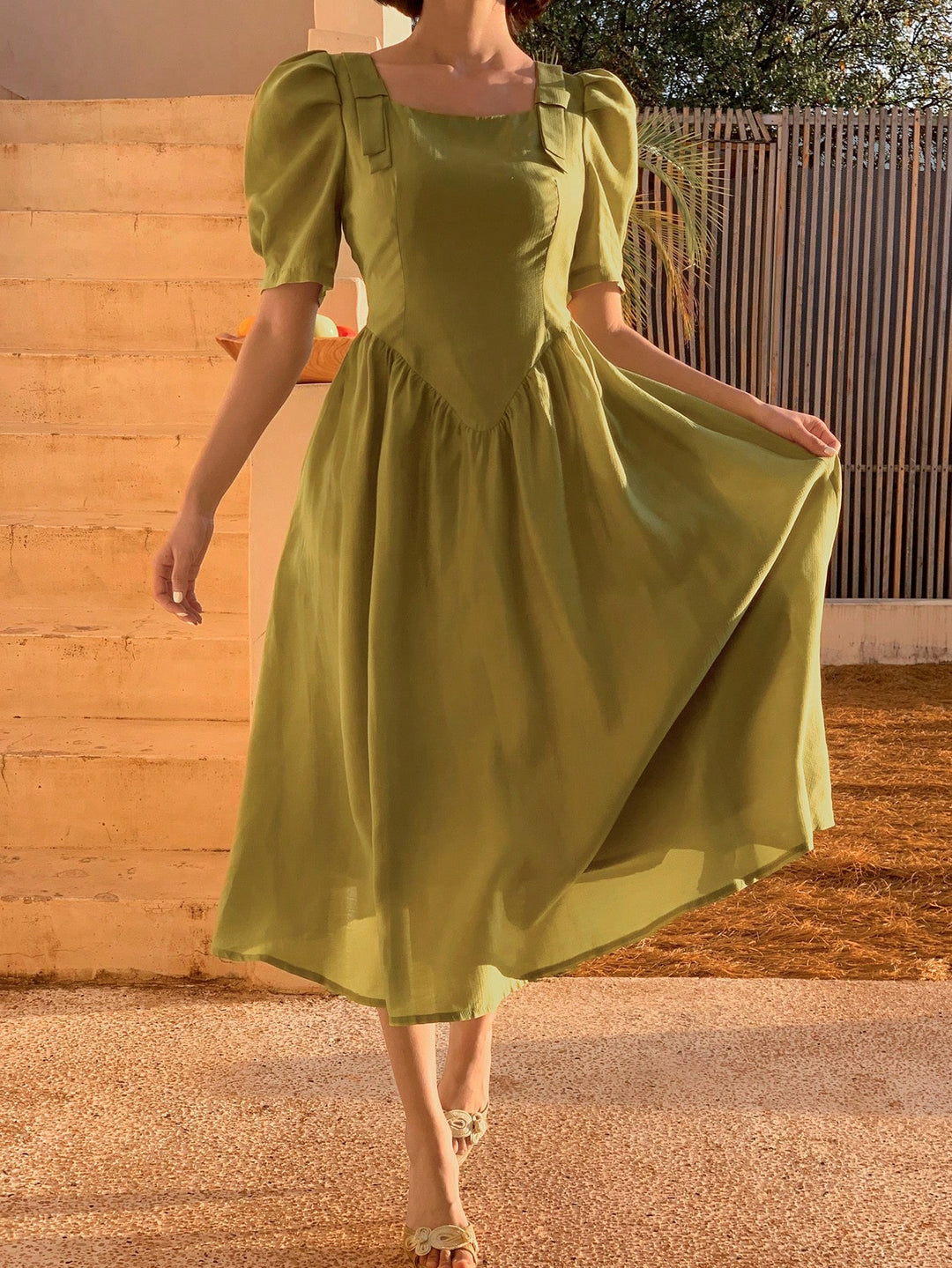 Rochie midi SHEIN, verde