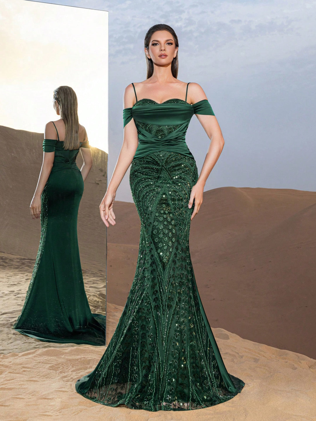Rochie SHEIN, verde