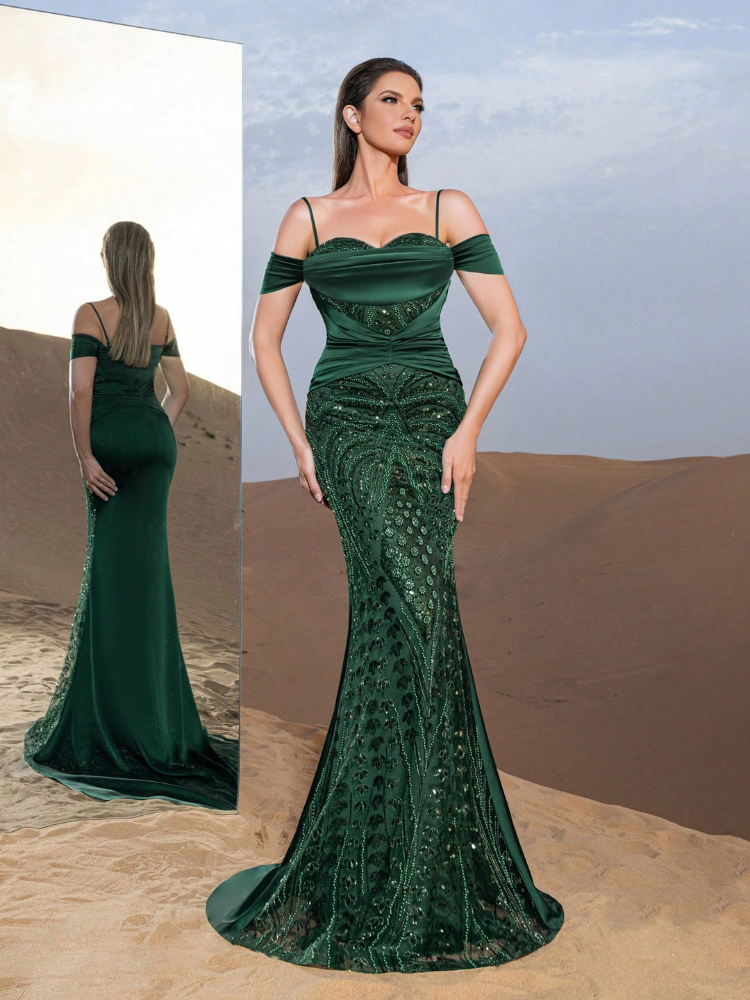 Rochie SHEIN, verde