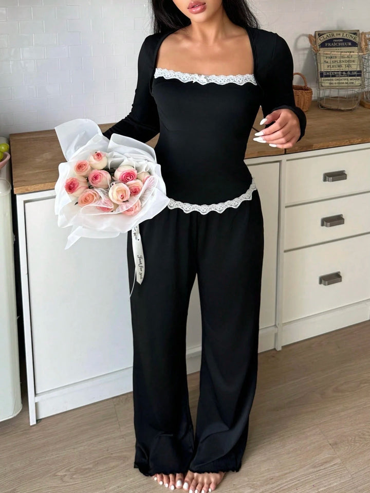 Compleu pijamale, negru