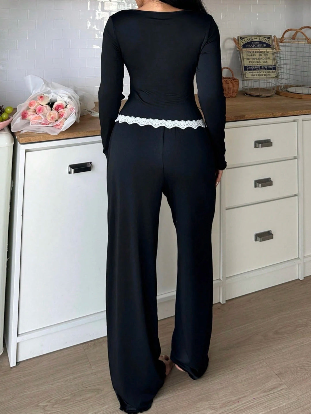 Compleu pijamale, negru