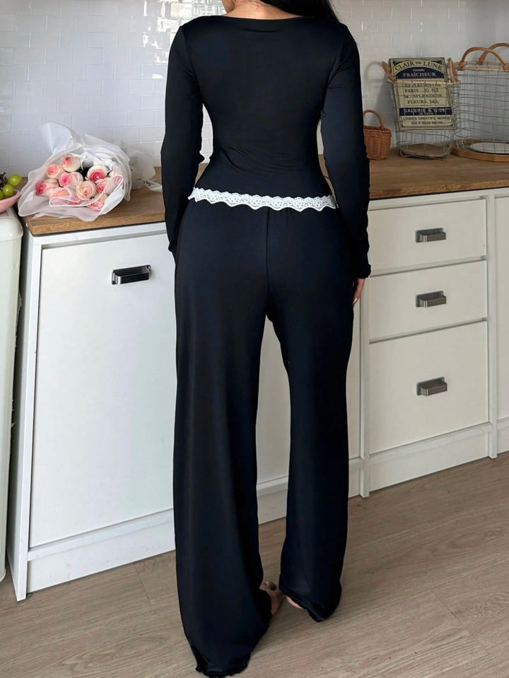 Compleu pijamale, negru