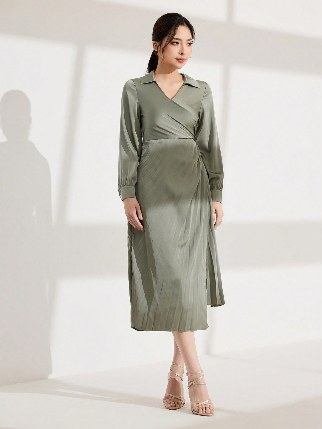 Rochie midi SHEIN, verde