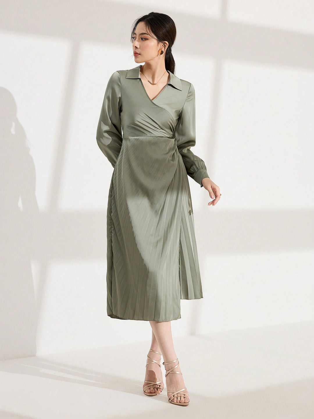 Rochie midi SHEIN, verde
