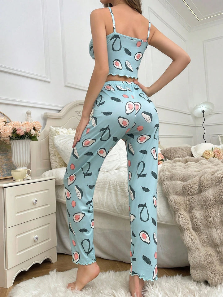 Compleu pijamale SHEIN, verde