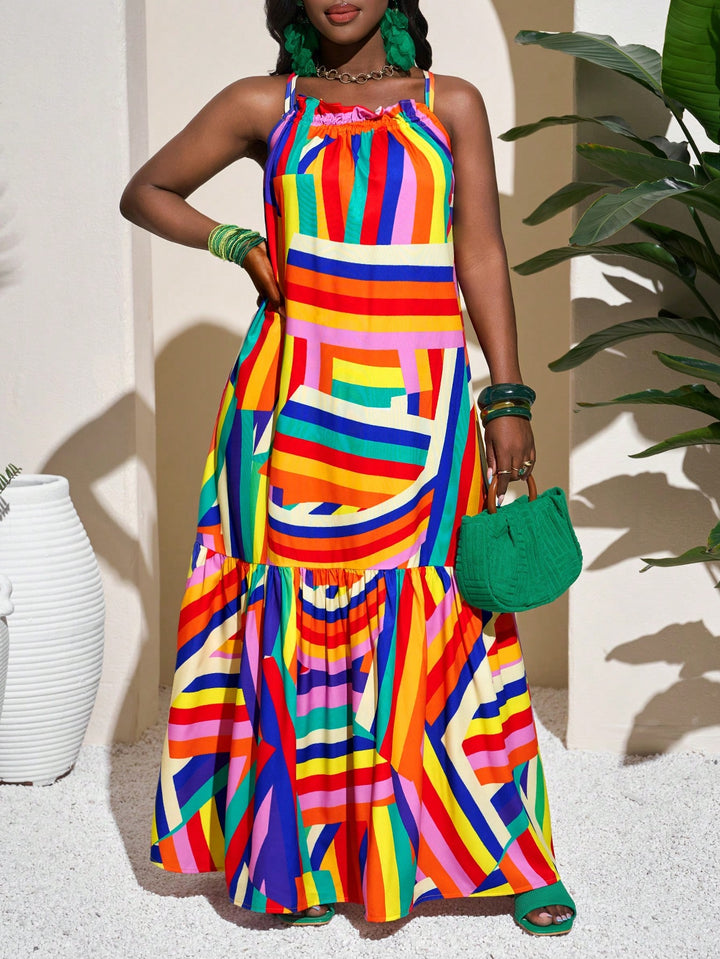Rochie maxi SHEIN, mix culori