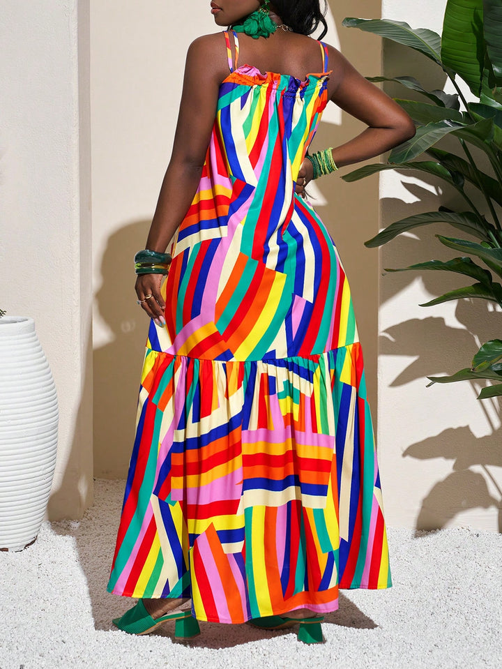 Rochie maxi SHEIN, mix culori