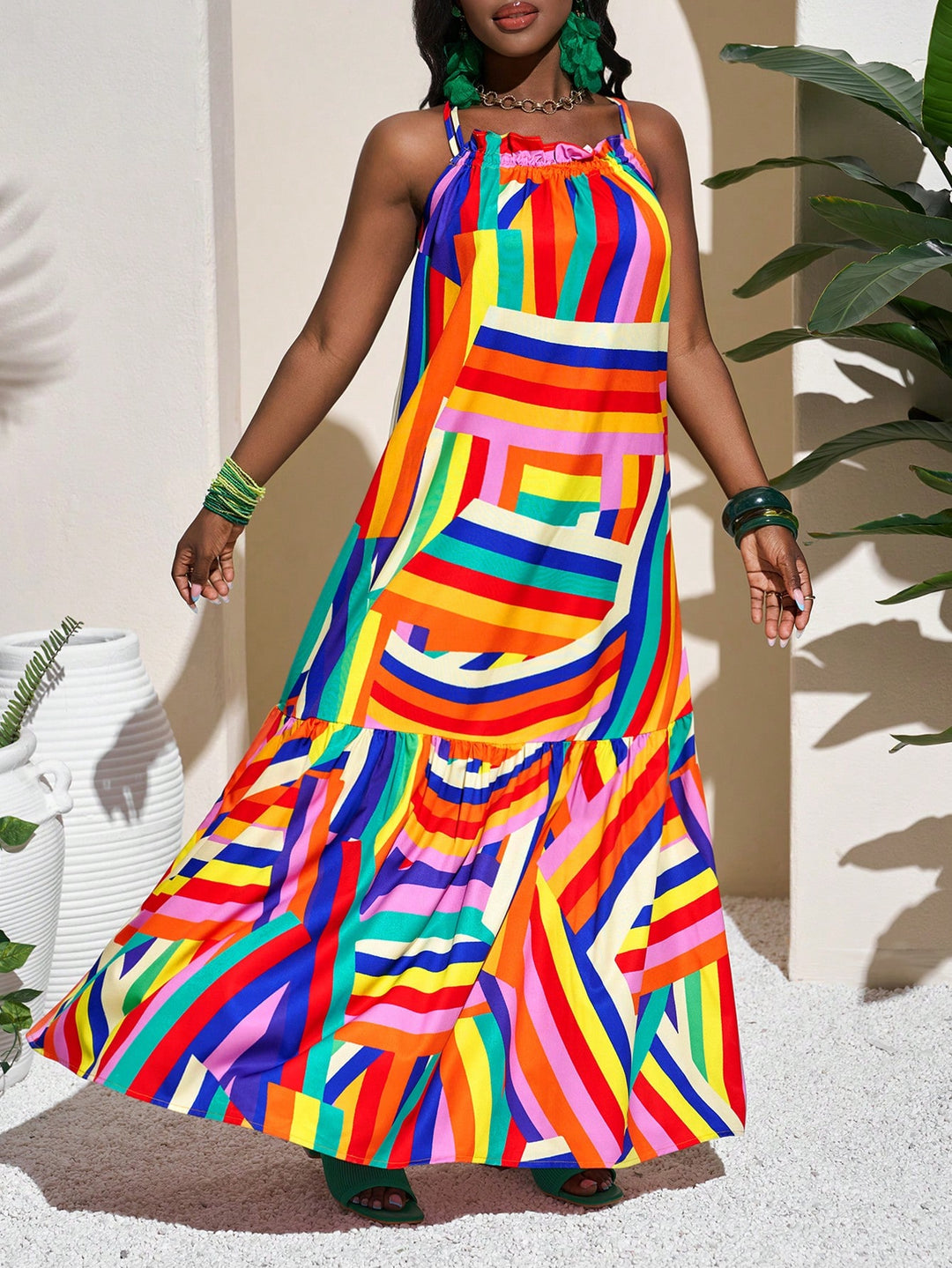 Rochie maxi SHEIN, mix culori