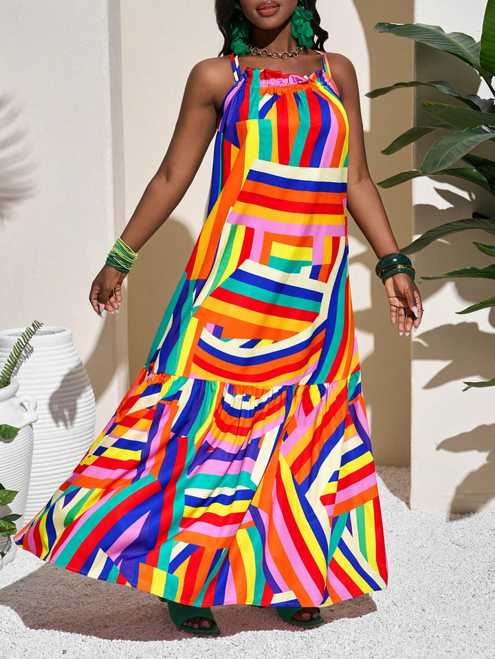 Rochie maxi SHEIN, mix culori