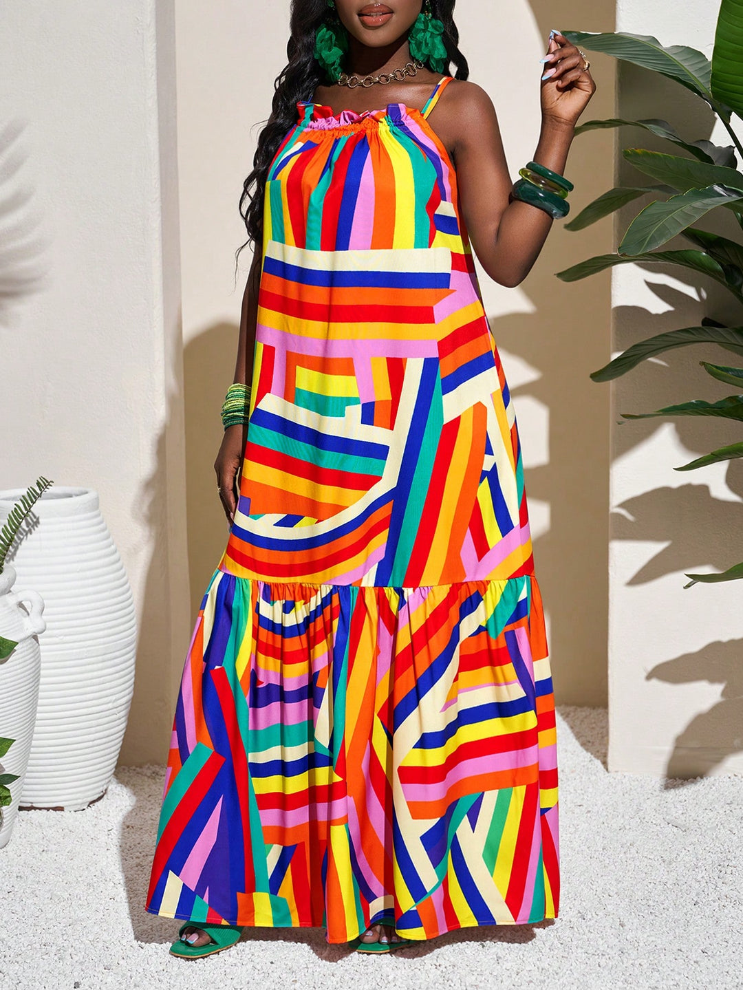 Rochie maxi SHEIN, mix culori