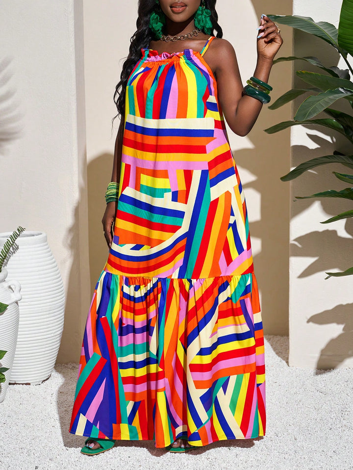 Rochie maxi SHEIN, mix culori