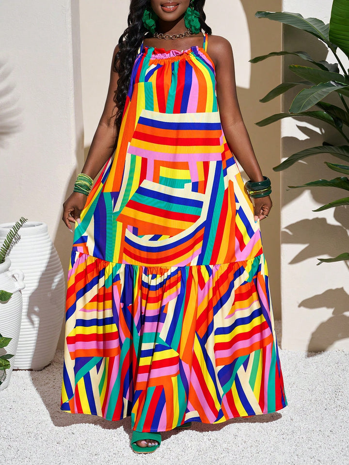 Rochie maxi SHEIN, mix culori
