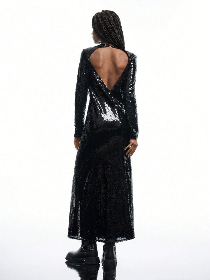 Rochie maxi SHEIN, negru