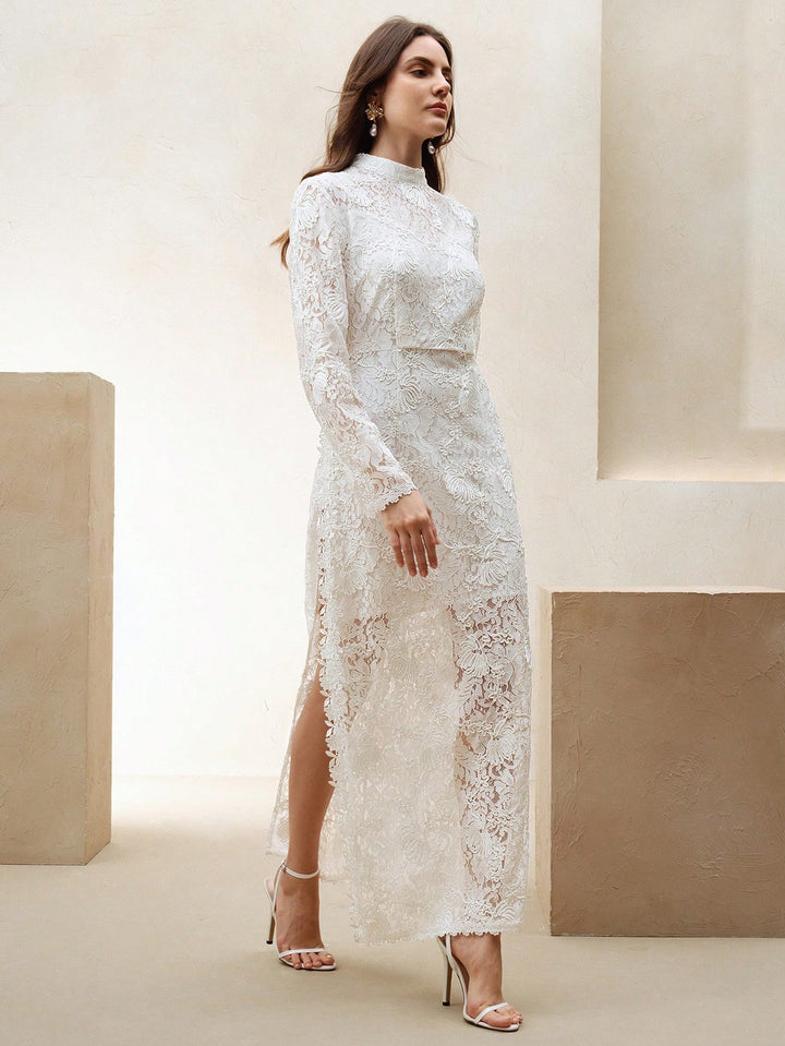 Rochie maxi SHEIN, alb