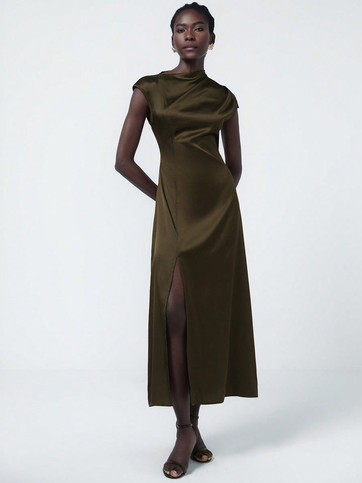 Rochie maxi SHEIN, kaki