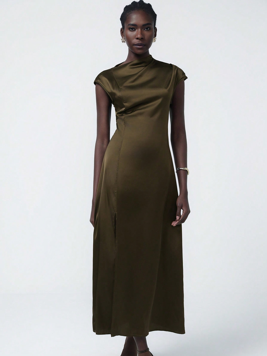 Rochie maxi SHEIN, kaki