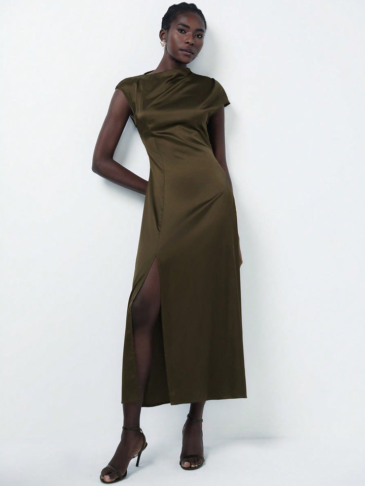 Rochie maxi SHEIN, kaki