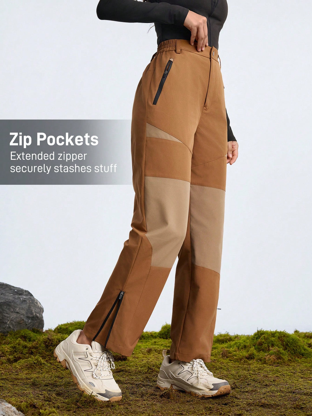 Pantaloni SHEIN, maro