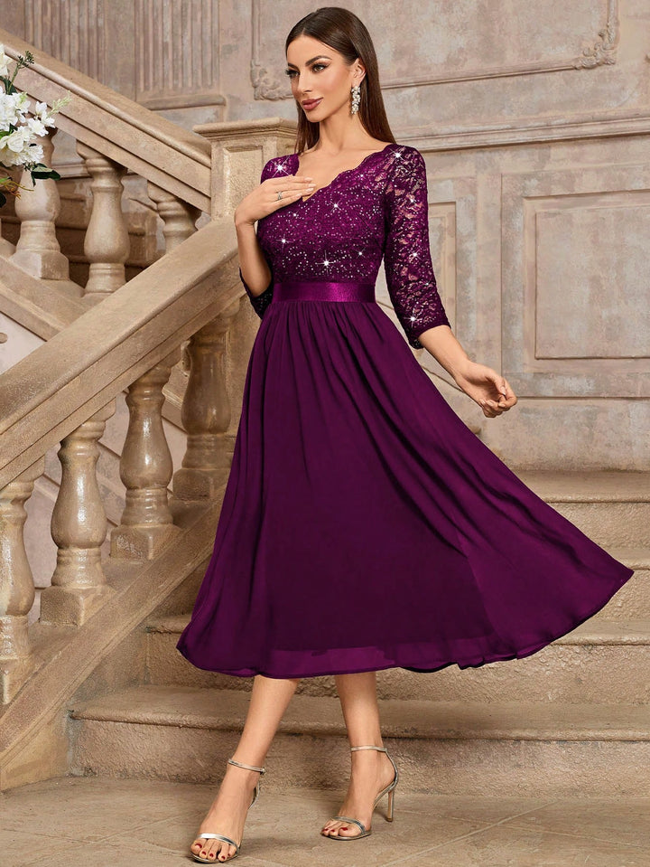 Rochie midi SHEIN, vișiniu