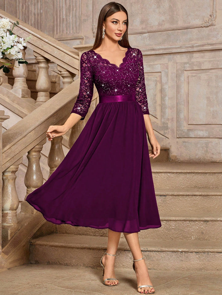 Rochie midi SHEIN, vișiniu