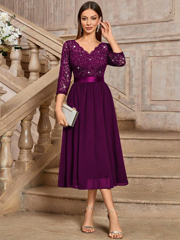 Rochie midi SHEIN, vișiniu