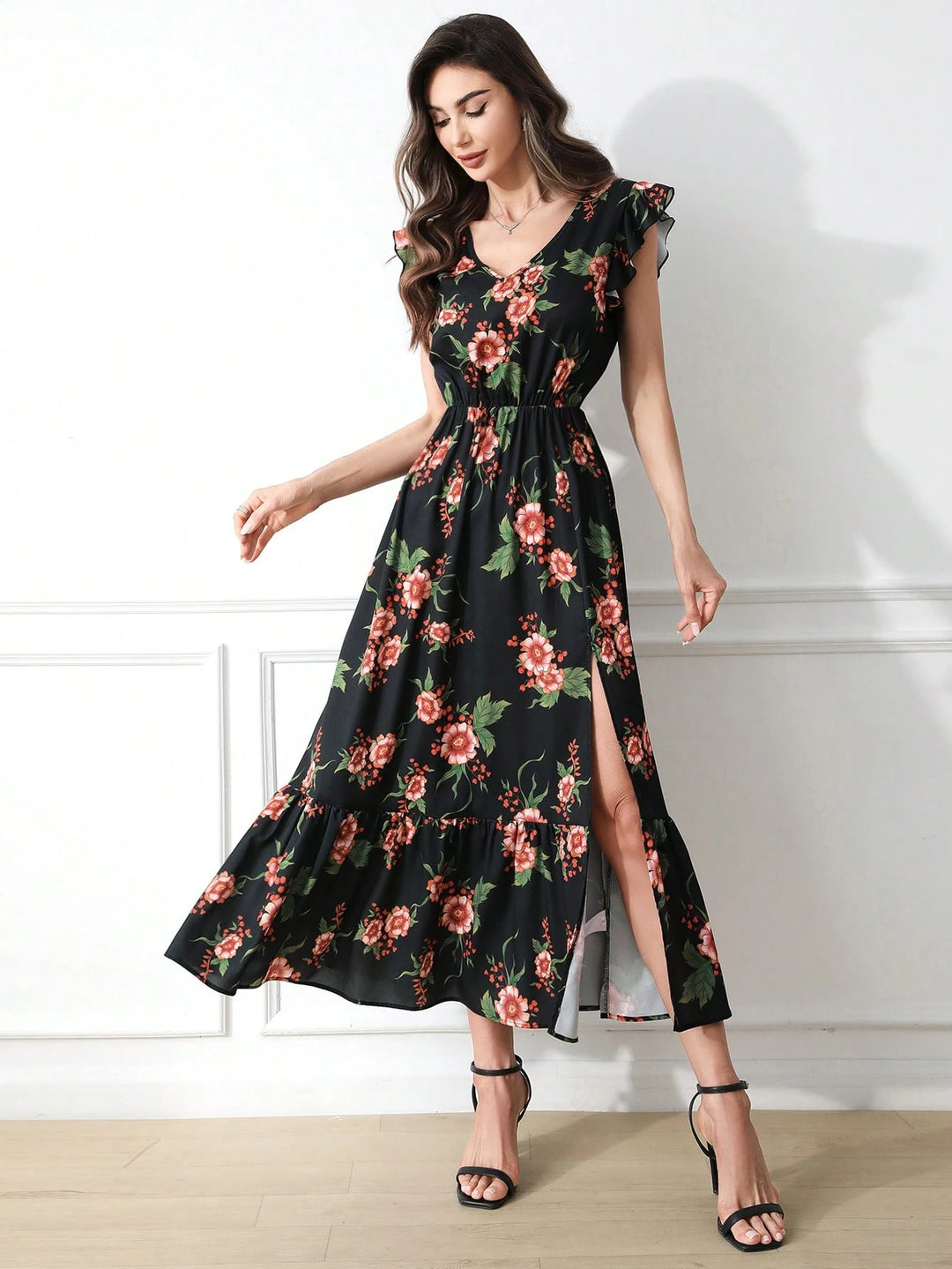 Rochie maxi SHEIN, mix culori