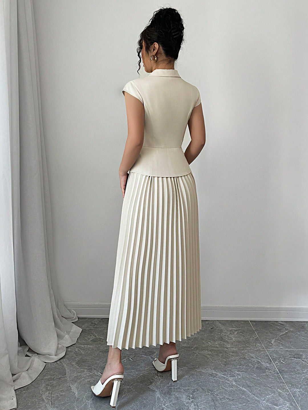 Rochie maxi SHEIN, bej
