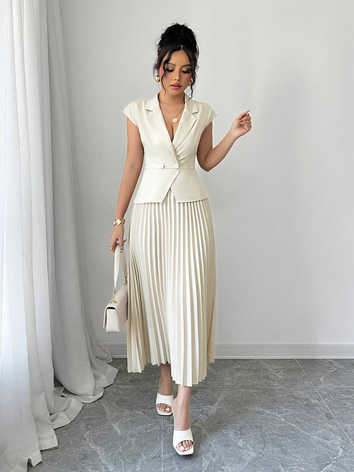Rochie maxi SHEIN, bej