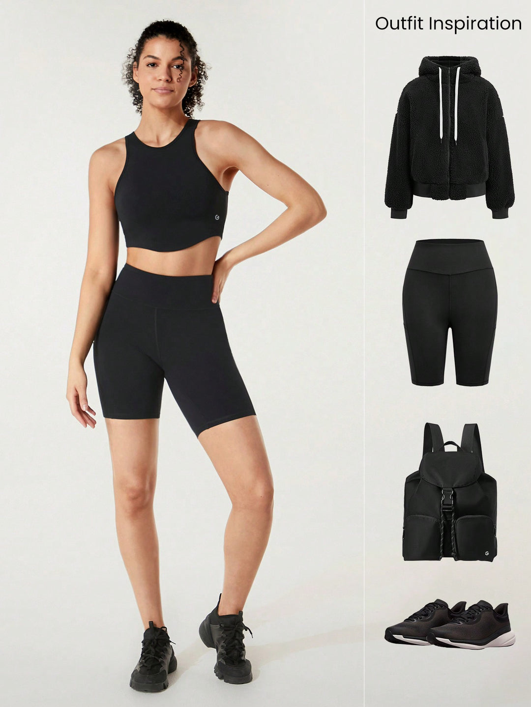 Bustieră sport SHEIN, negru