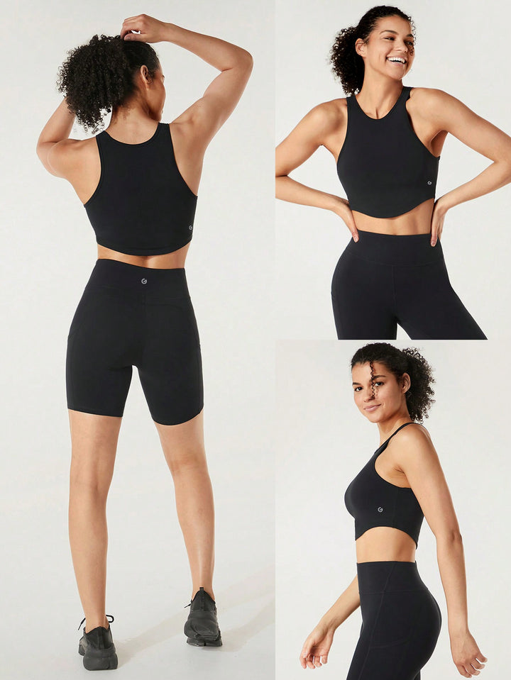 Bustieră sport SHEIN, negru