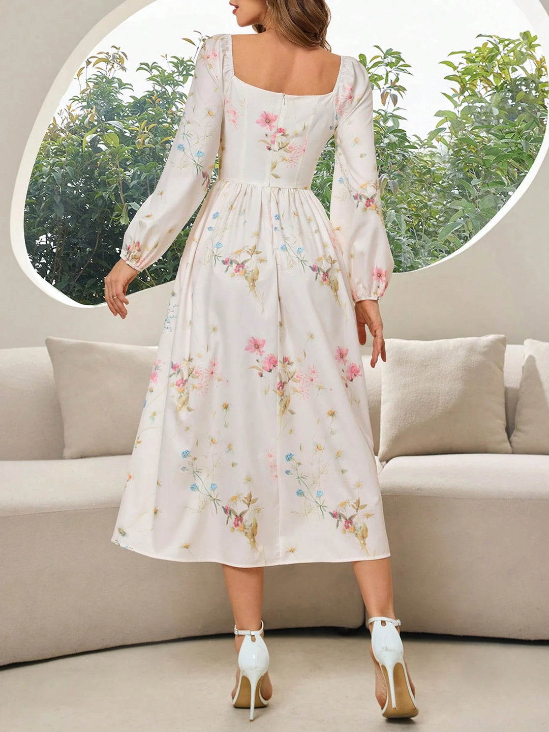 Rochie midi SHEIN, alb