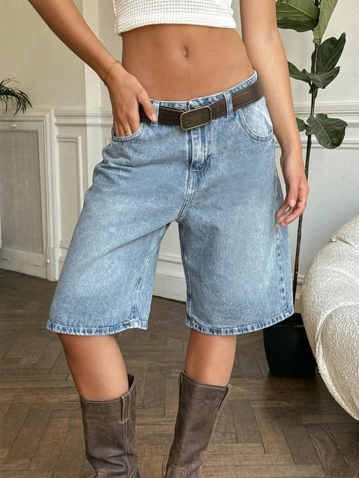 Pantaloni scurți SHEIN, albastru