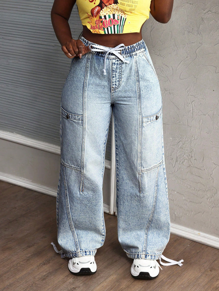 Jeans, kék SHEIN
