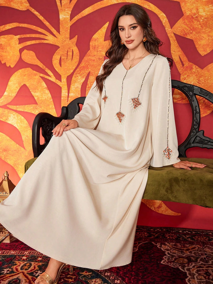 Rochie maxi SHEIN, crem