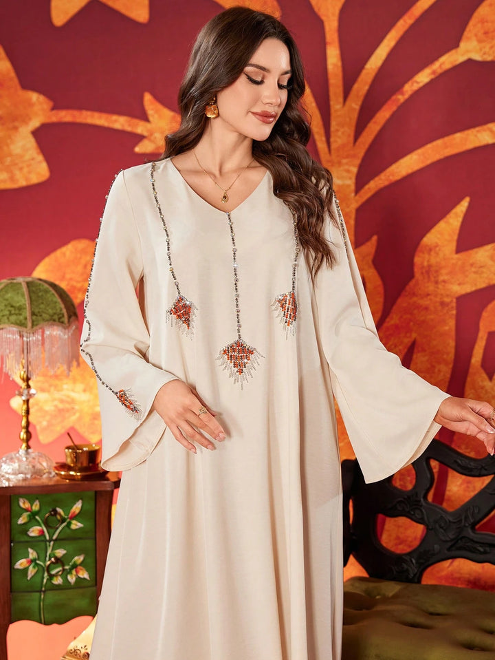 Rochie maxi SHEIN, crem