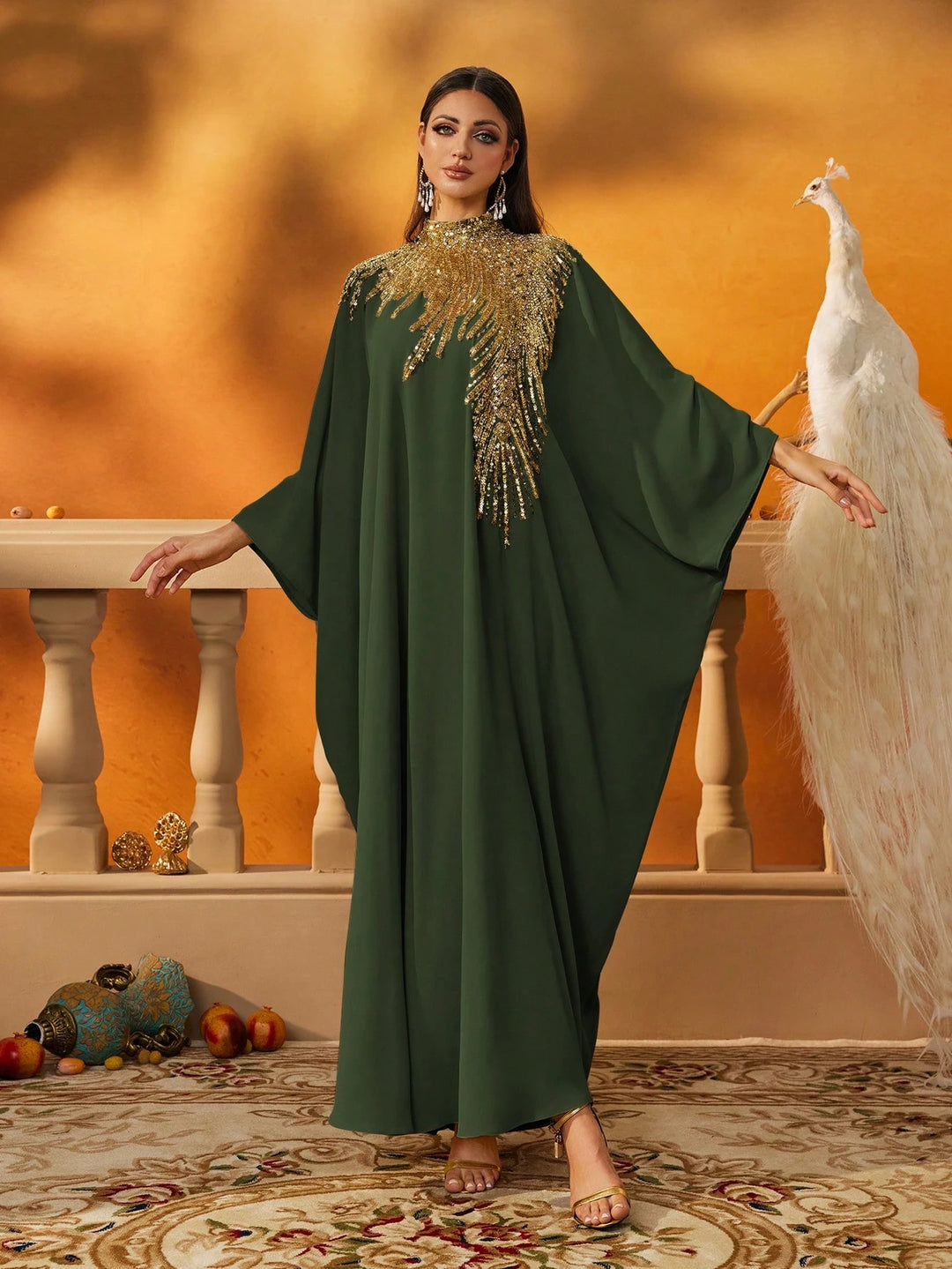 Rochie maxi SHEIN, verde