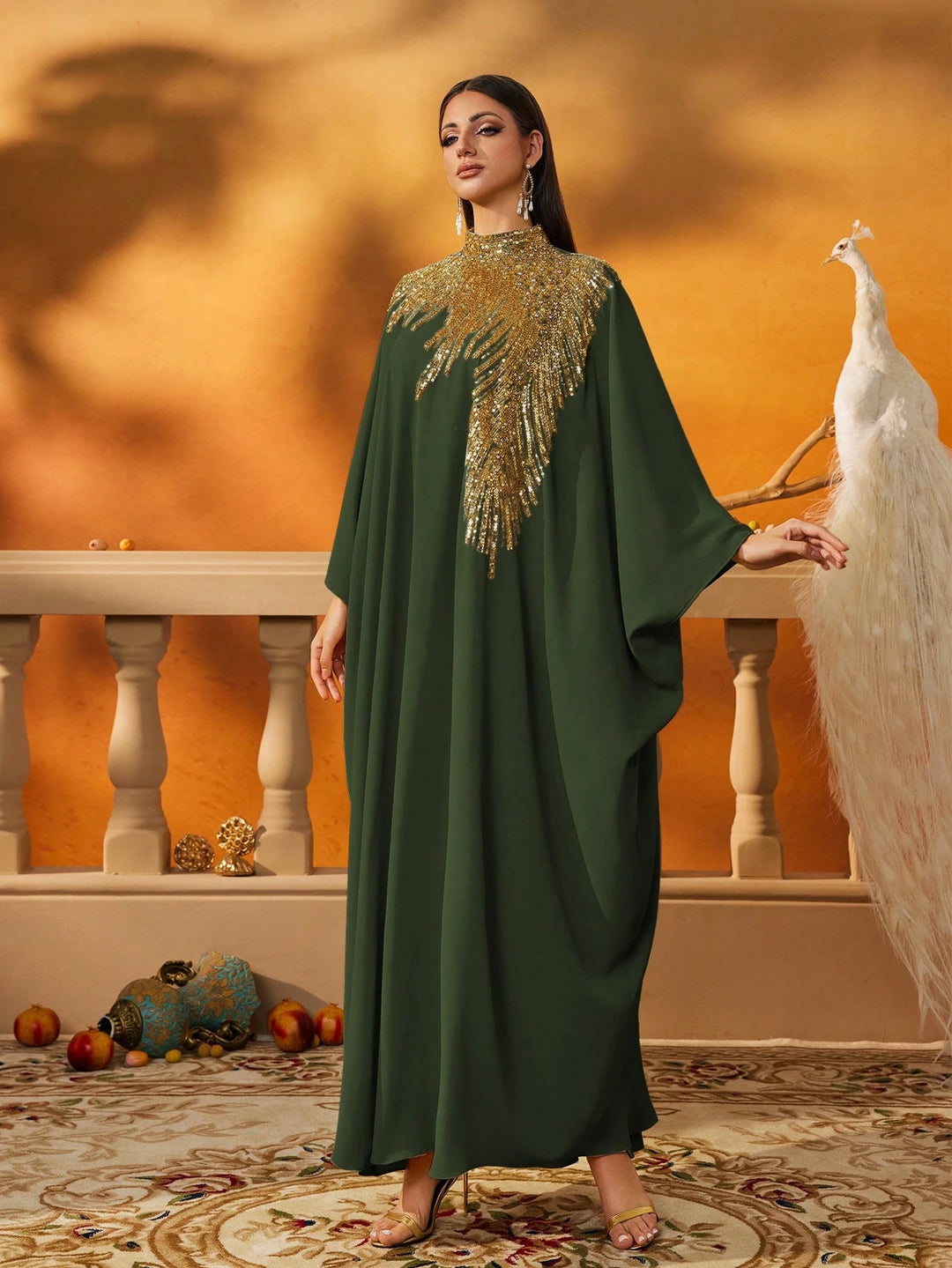 Rochie maxi SHEIN, verde