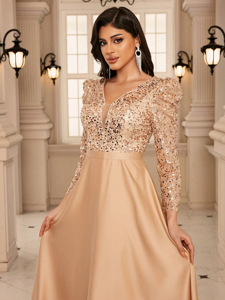 Rochie de ocazie SHEIN, auriu