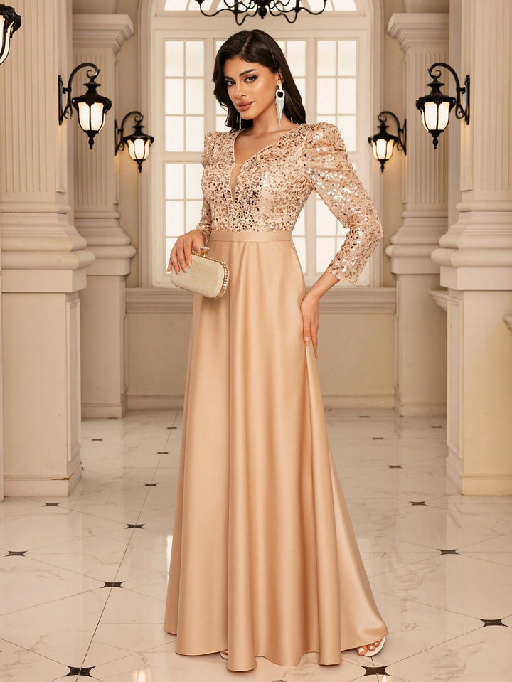 Rochie de ocazie SHEIN, auriu