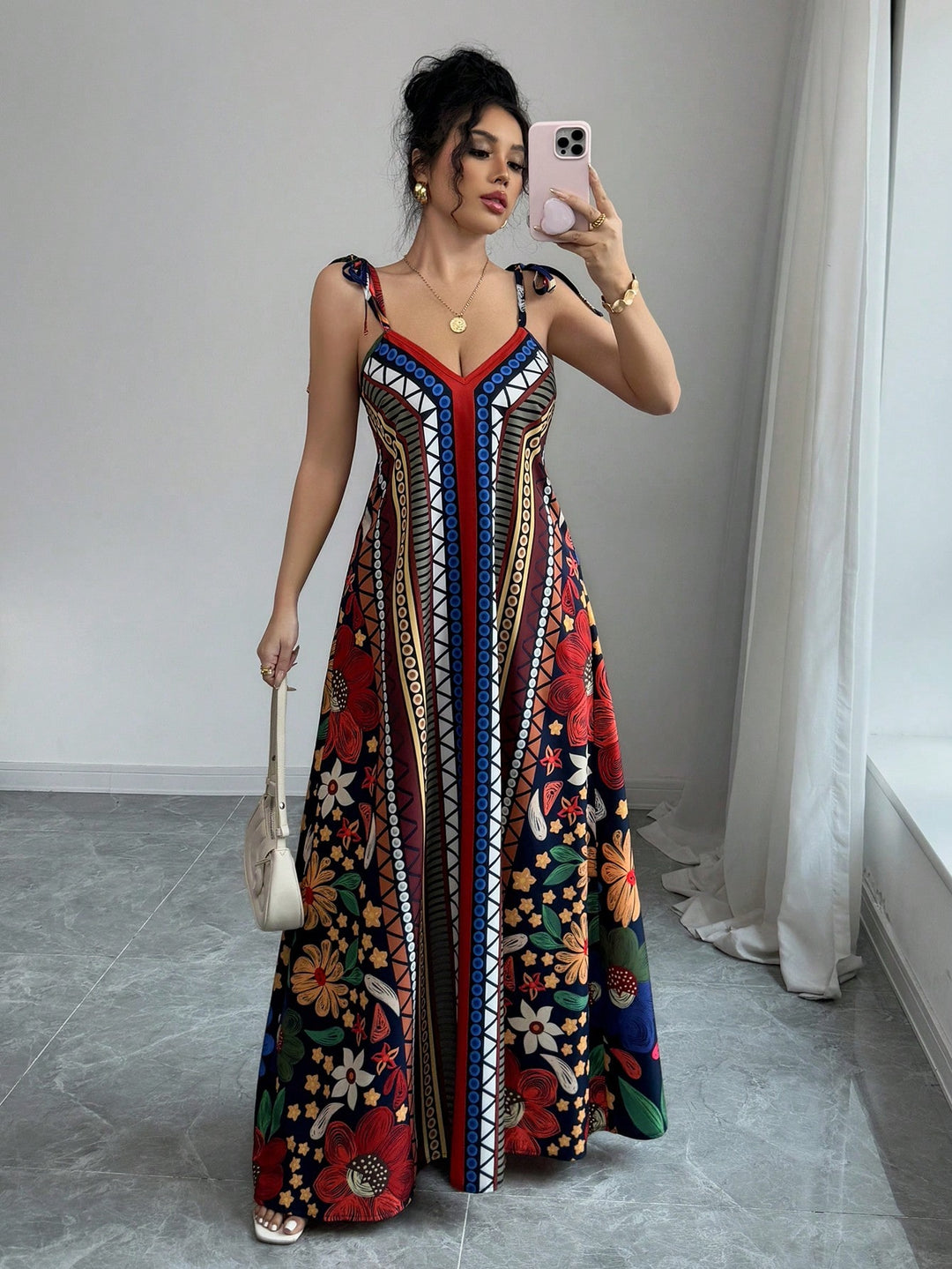 Rochie maxi SHEIN, mix culori