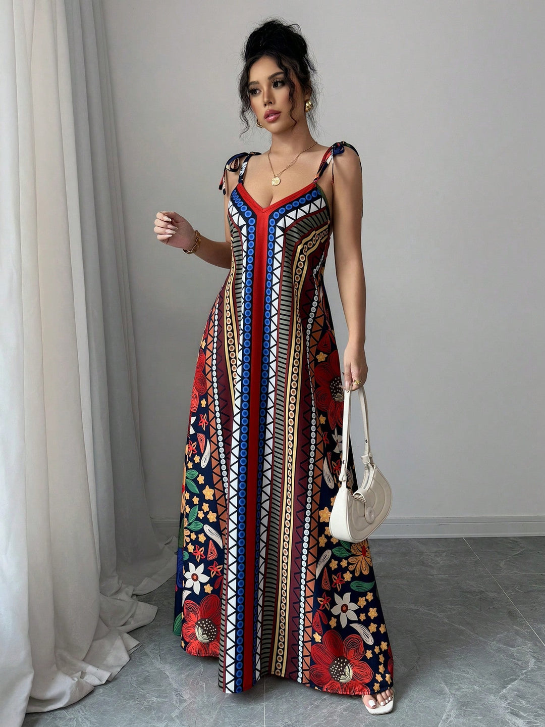 Rochie maxi SHEIN, mix culori