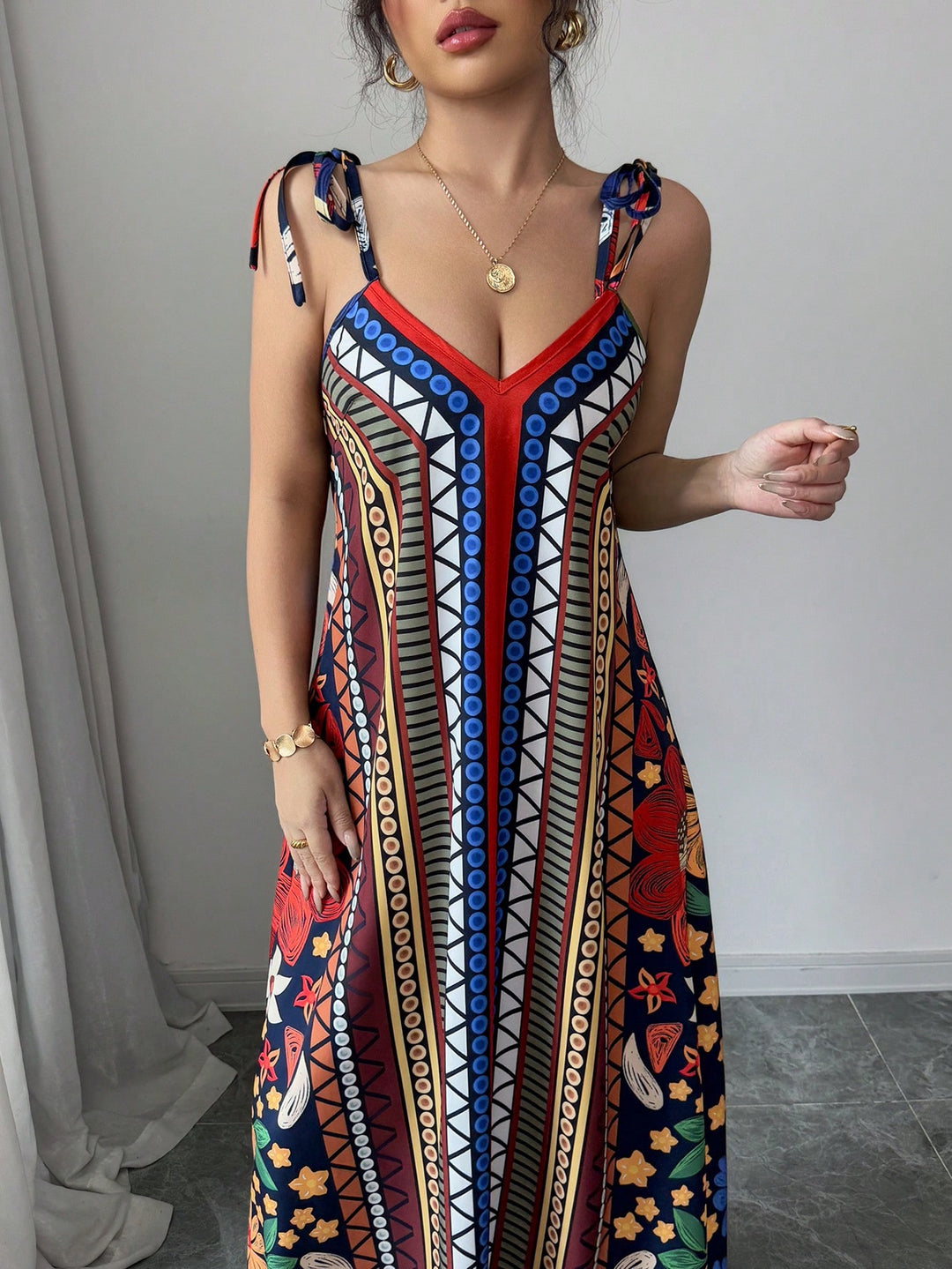 Rochie maxi SHEIN, mix culori