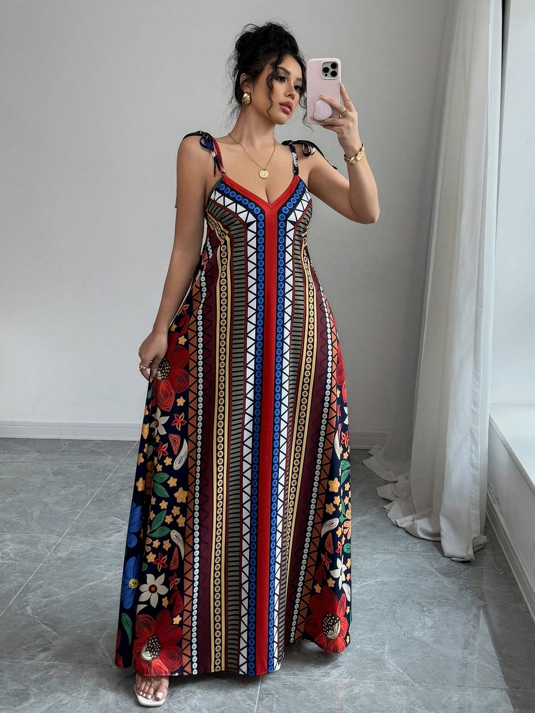 Rochie maxi SHEIN, mix culori