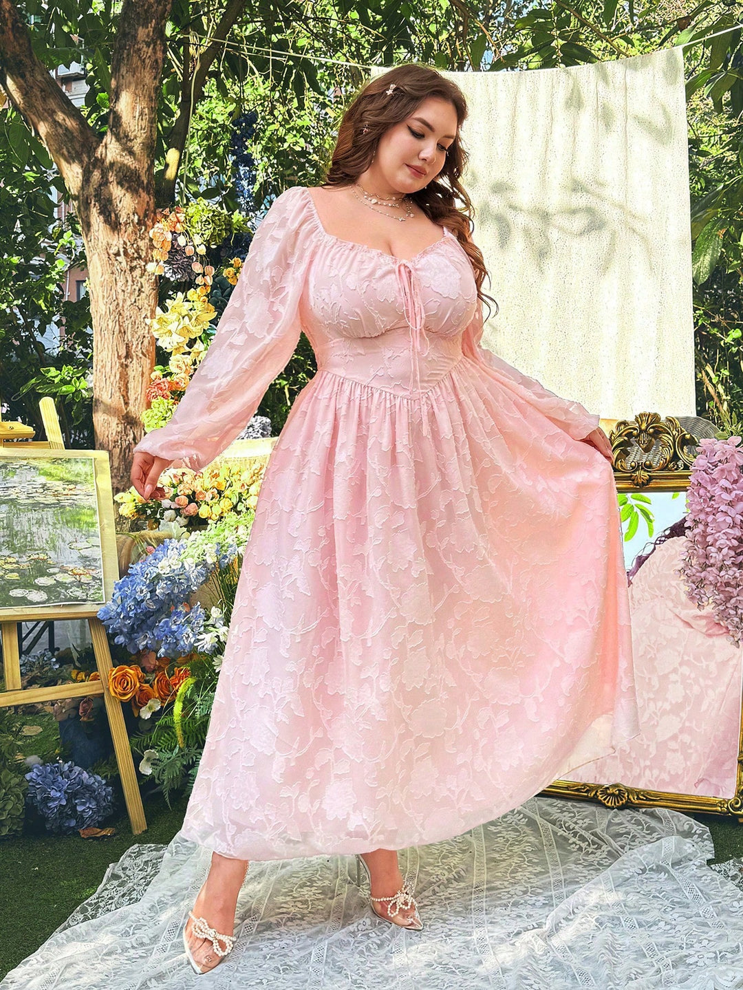 Rochie maxi SHEIN, roz